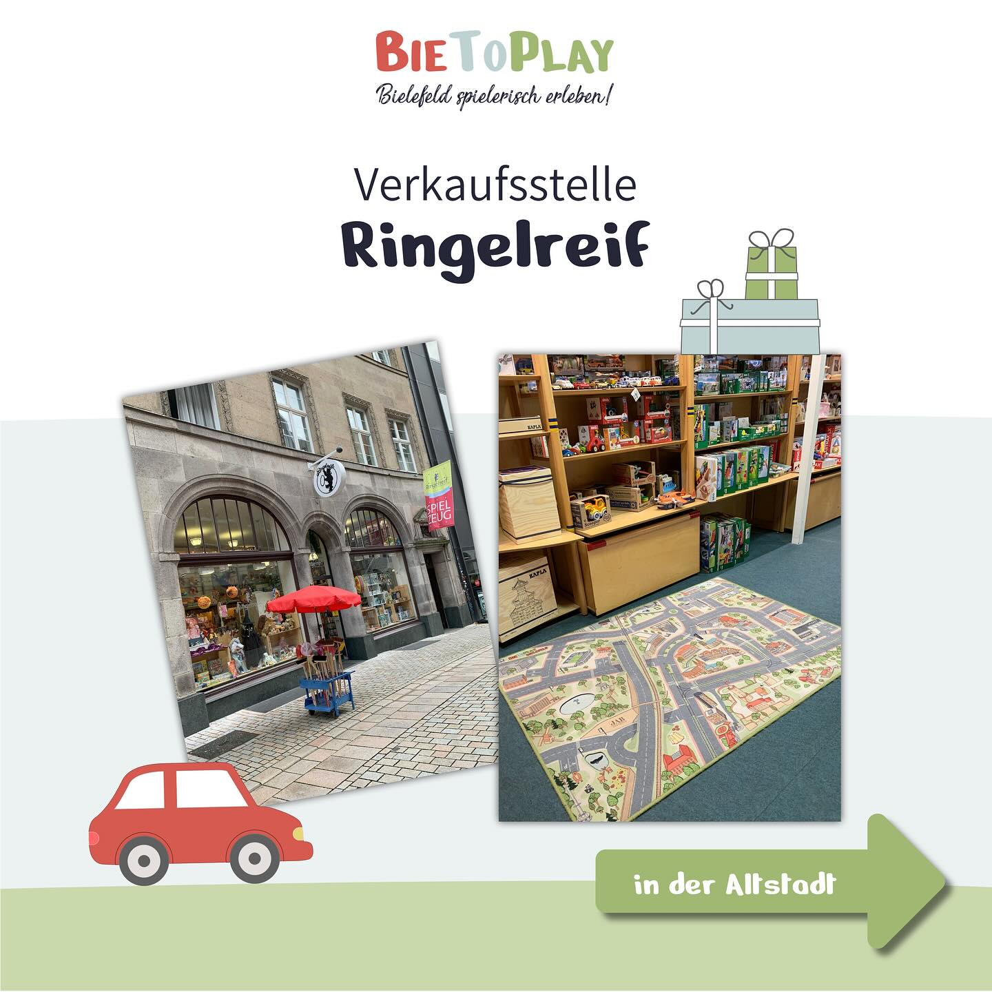 Bei @ringelreif findet ihr neben dem Bielefeld-Puzzle, dem Malbuch und dem Spielteppich auch gleich das passende Zubehör zum Spielen ?
Das Spielzeugfachgeschäft begeistert mit einer großen Auswahl an hochwertigen Produkten ?
.
.
.
#bielefeldspielteppich #bietoplay #spielteppich #bielefeld #spielteppichbielefeld #bielefelderleben #bielefeldentdecken #liebefeld #meinbielefeld #bielefeldliebe #bielefeldjetzt #stadtbielefeld #bielefelder #leineweber #leineweberstadt #altstadtbielefeld #altermarktbielefeld #bielefeldcity #daskommtausbielefeld #ostwestfalen #teutoburgerwald #meinteuto #jabanstoetz #sparrenburg #spielzeug #bielefeldpuzzle #bielefeldmalbuch #shoplocal #geschenke #ringelreif