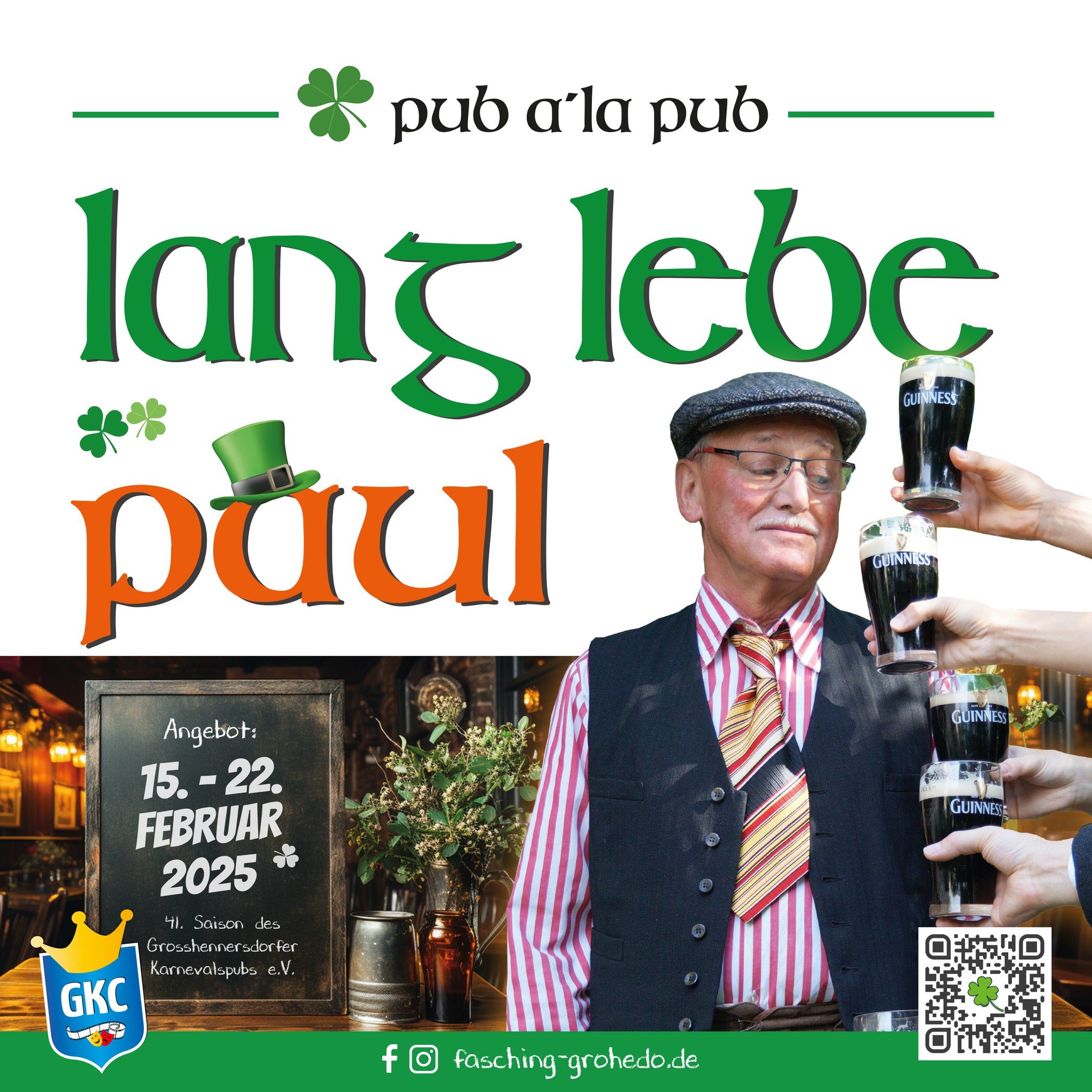 Liebe Karnevalsfreunde,
nach einer aufregenden ‘Schwangerschaft’ von genau 9 Monaten, in der wieder mehr Ideen gesponnen wurden als Strampler für Drillinge, ist es heute endlich so weit:
Unser Karnevals-Baby 2024/25 ist bereit, das Licht der Welt zu erblicken! Der Großhennersdorfer Karnevalsclub startet in seine 41. Saison und verrät heute das neue Thema: