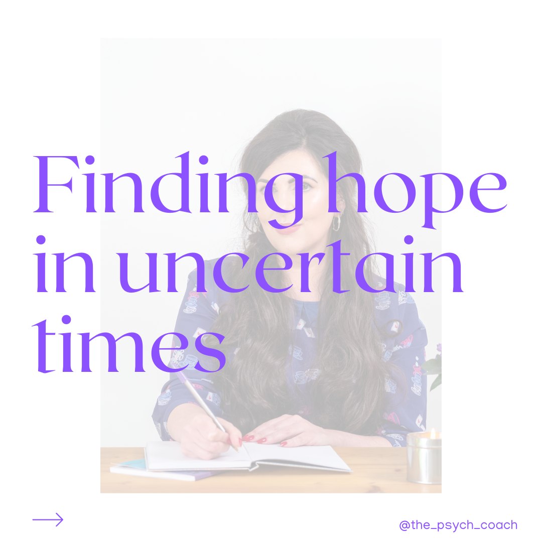 When the world feels like it's falling apart and uncertainty clouds the future, finding hope can seem like a daunting task. Yet, hope is often what sustains us through challenging periods, guiding us toward better days. 
But how do we find it when things seem bleak?
⭐Finding Small Moments of Beauty
Hope isn't always about dramatic transformations or monumental changes. Often, it's the small, everyday moments that can reignite our optimism. Look for glimmers,  beauty in the mundane: the way sunlight filters through the trees, the sound of birds singing in the morning, the love of your pet. Remind yourself that life has its pockets of joy, even amidst chaos.
⭐Purpose and Action
Channel your energy into actions that align with your values. Whether it’s volunteering, supporting a cause close to your heart, or simply lending a listening ear to someone in need, purposeful actions can be incredibly empowering. They help shift the focus from what we can't control to the positive impacts we can make.
⭐Connecting with Others
Isolation can amplify feelings of despair, so it's important to connect with others. Share your feelings with trusted friends or family members. Join an advocacy group and meet people who share your values. Being vulnerable and expressing your fears and hopes can lighten your emotional load. 
Finding hope doesn't mean ignoring the difficulties or pretending everything is perfect. It means acknowledging the challenges while believing in the potential for positive change. Hope is also a form of protest against the darkness in the world,
In these difficult and scary times, know that you are not alone. 
I'm here if you need me and you can book a FREE consultation via my bio.
#findinghope #psychotherapy #healingjourney #onlinetherapy