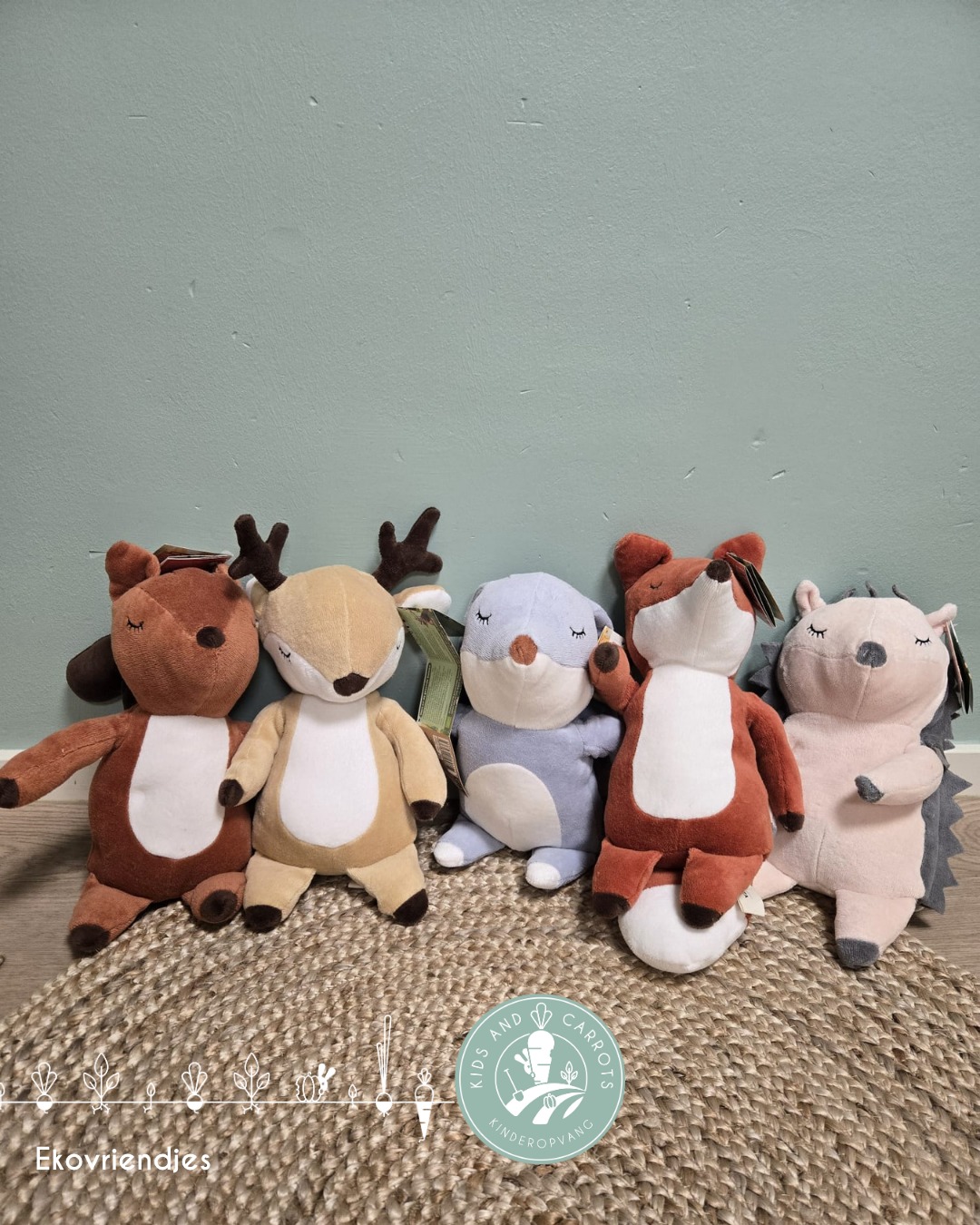 Van EkoPlaza kregen we deze schattige Ekovriendjes: biologische, katoenen knuffeldieren, gemaakt met respect voor mens, natuur en dier. ๐
EkoPlaza bevoorraadt onze locaties met heerlijke biologische boodschappen vanuit EkoPlaza Wassenaar. Zo werken we samen aan een duurzame en gezonde wereld, voor groot รฉn klein! ๐
#duurzaam #biologisch #EkoPlaza