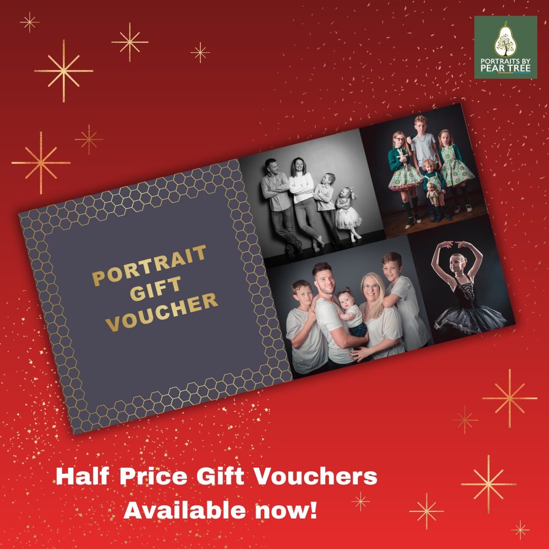 Half price Gift Vouchers still available until the 31st of December!
Each Gift Voucher includes:
⭐ A full family portrait experience
⭐ Full studio photoshoot
⭐ One viewing session
⭐ A beautifully frame 10