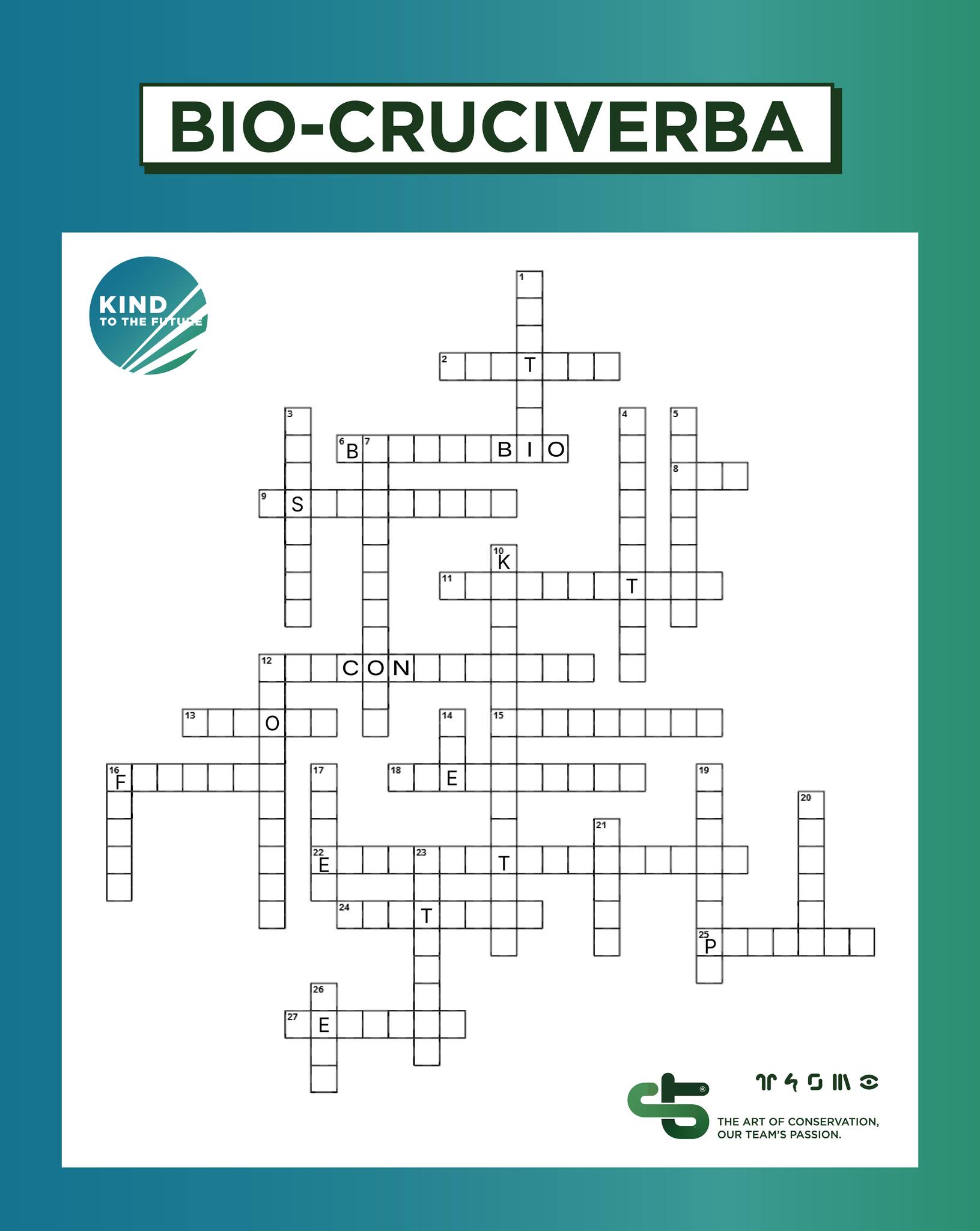 BIO-CRUCIVERBA | Quanto conosci il mondo della conservazione, della sostenibilità e dei prodotti CTS Conservation? Metti alla prova le tue conoscenze con il nostro BIO-CRUCIVERBA dedicato ai temi della conservazione, dell’innovazione e delle soluzioni “green”. Tra prodotti, principi del restauro e iniziative KIND TO THE FUTURE, riuscirai a trovare tutte le parole? 🧩 Prova a risolverlo!👉 Le soluzioni saranno pubblicate il prossimo mese #staytuned #CTSConservation #Conservation #Restauro #Sustainability #GreenSolutions #KindToTheFuture