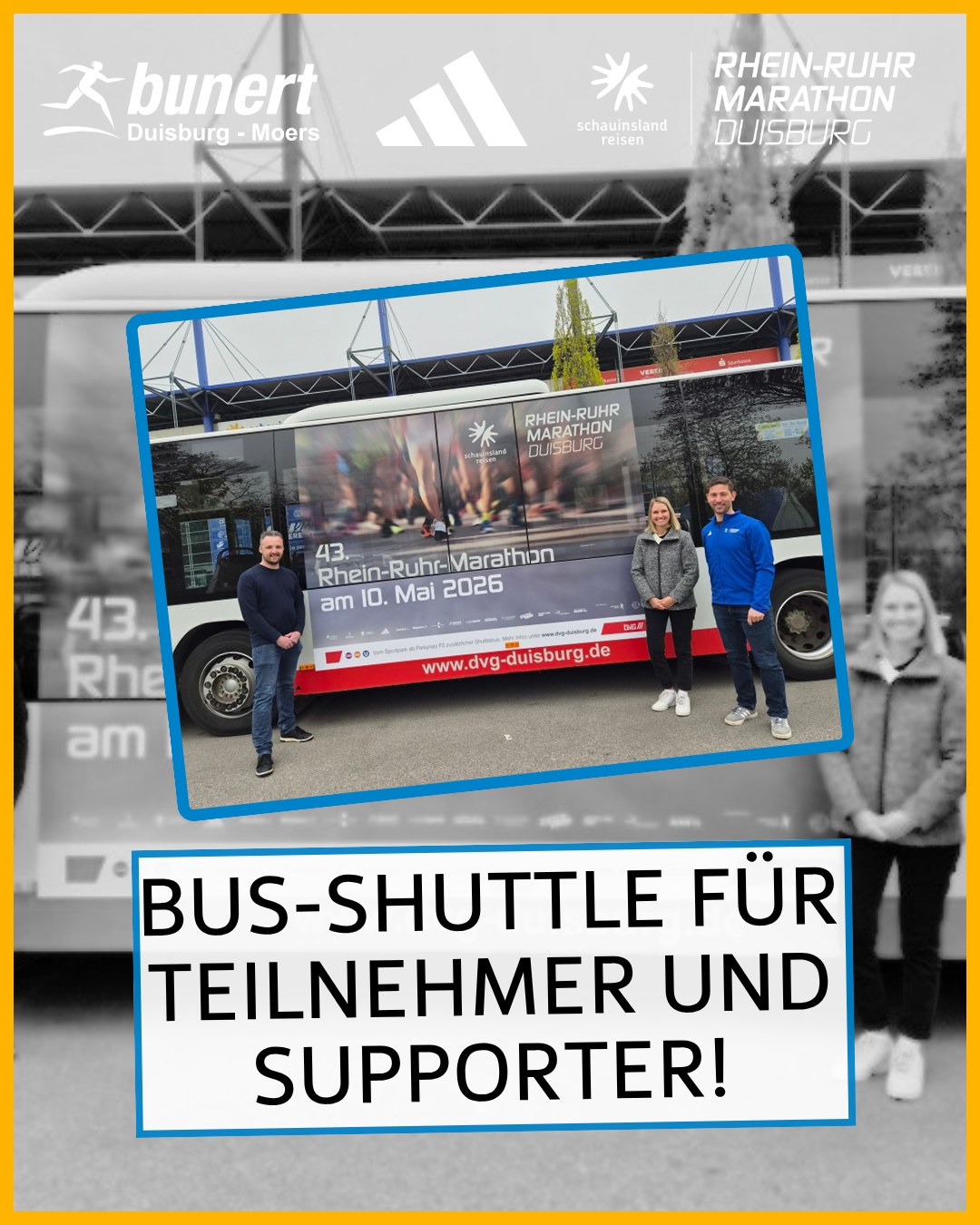 🚌🏃♂️ Entspannt zum Rennen – und mittendrin statt nur dabei!Am 10. Mai kommt ihr g....
