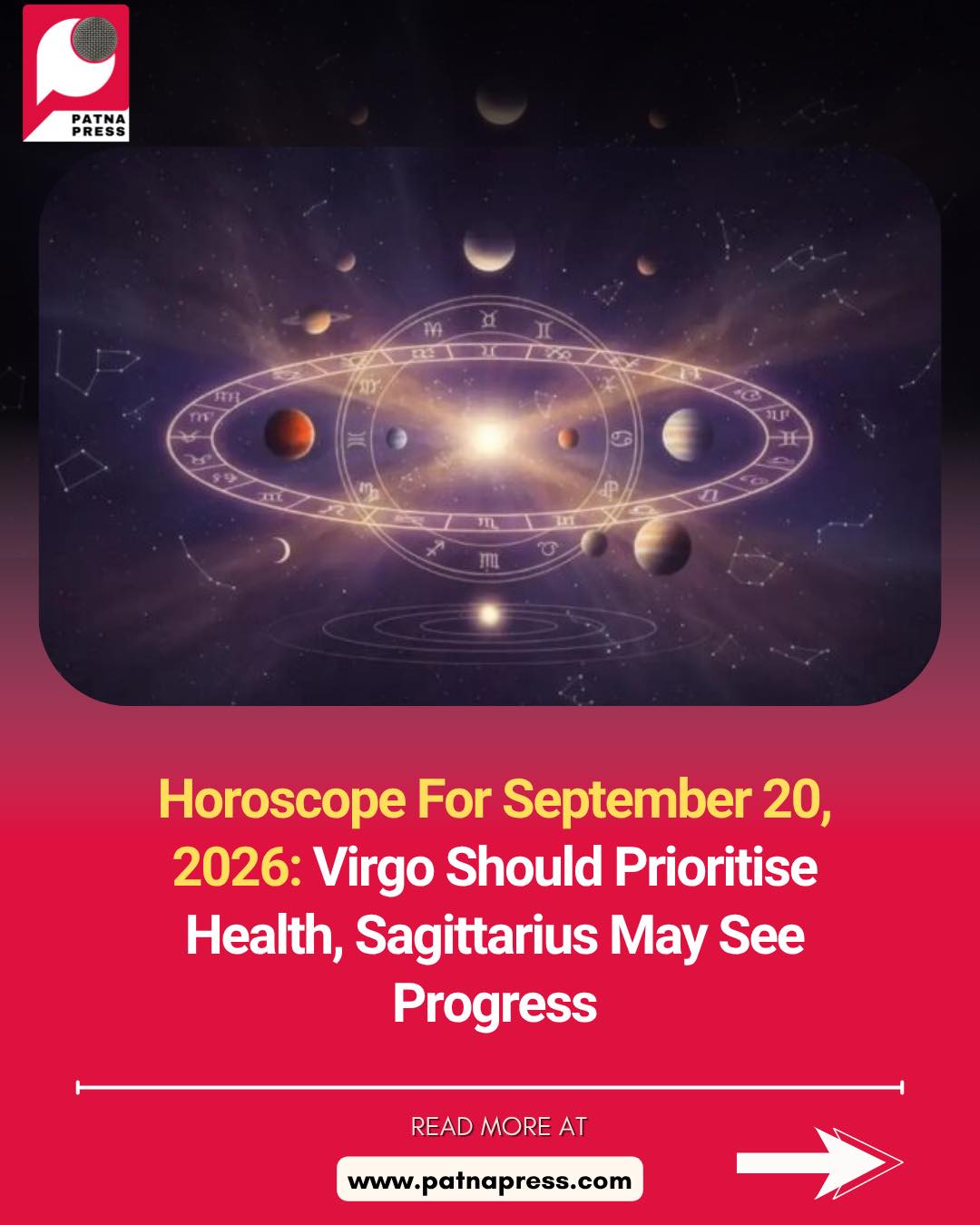✨ Horoscope for September 20, 2026: The Moon’s move into Sagittarius brings varied predictions for all 12 zodiac signs, with career, finances, relationships and health taking centre stage. Virgo may need to focus on health and stress, while Sagittarius could see progress at work and in personal matters.
#HoroscopeToday #DailyHoroscope #ZodiacSigns #Astrology #September2026 ✨ Horoscope for September 20, 2026: The Moon’s move into Sagittarius brings varied predictions for all 12 zodiac signs, with career, finances, relationships and health taking centre stage. Virgo may need to focus on health and stress, while Sagittarius could see progress at work and in personal matters.
#HoroscopeToday #DailyHoroscope #ZodiacSigns #Astrology #September2026