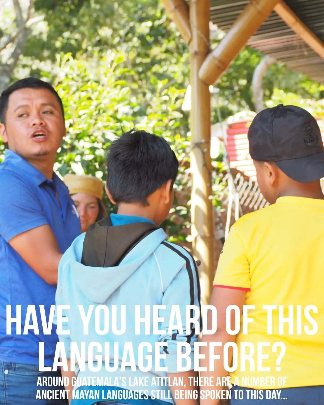 Swipe ? to hear what Tz'utujil sounds like...
Its nothing like Spanish. It's an ancient Mayan language still commonly spoken today.
Through our Escuelita Rixiin Ya