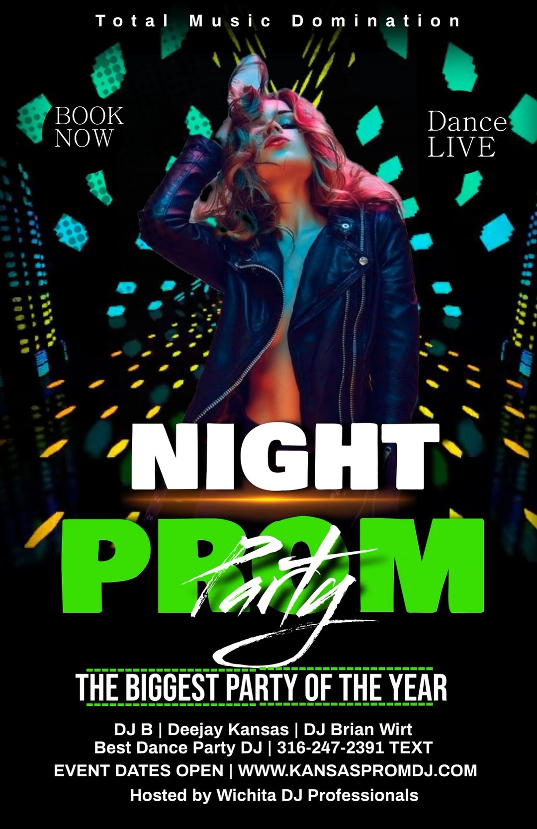 Kansas Prom DJ #kcprom #wichitaprom #wichitadjprofessionals #kansaspromdj #teendancedjkansas #highschooldance #homecomingdj #kcdj #ictdance #wichitadj #kansasdj #deejaykansas #wichitaweddingdj #totalmusicdomination#bestdancepartydj Text 316-247-2391