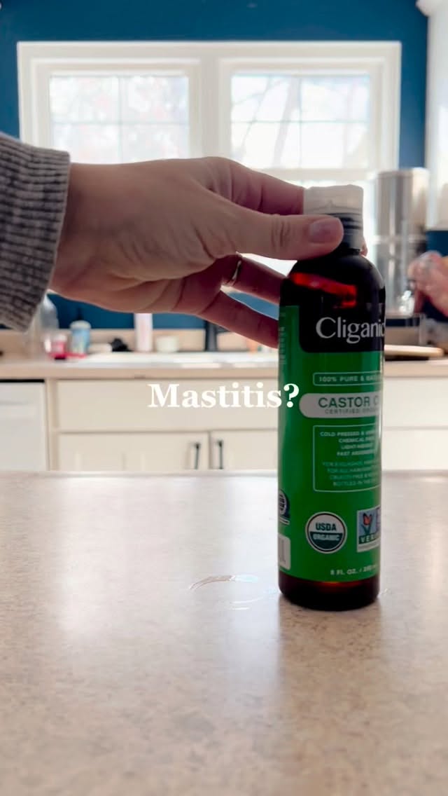 Ain’t nobody got time for mastitis. Before you come for me, I LOVE antibiotics. They are a marvel of modern medicine. I also would rather wait to use them until they’re actually needed. Obviously, speak to your health provider before trying anything - my point in sharing is to show there are options.
Also before someone goes and tries it on their own, the castor oil is used topically not internally.