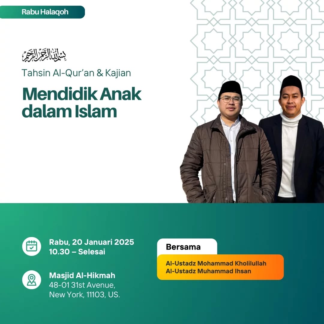 Rabu Halaqah Masjid Al Hikmah dengan tema