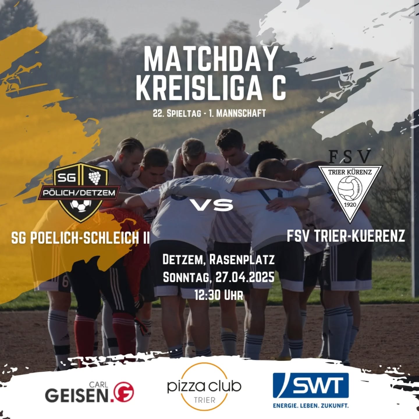 ⚪️1. Mannschaft in Pölich gefordert- Zwote im direkten Duell⚫️
Am kommenden Spieltagswochenende sind beide Mannschaften in der Ferne gefordert. Die 2.Mannschaft will im direkten Duell gegen die dritte Mannschaft des @vfltrier1912 ihren Tabellenplatz verteidigen.
Ebenfalls in der Ferne gastiert die 1.Mannschaft gegen die Reserve des @sgpoelich. Nach dem Remis in Schleidweiler gilt es weiter zu punkten.
_________
#fsv #fsvkuerenz #trier #auswärts #auswärtsspiel #ferne #rasen #vollgas #oneteam #kampfgeist #duell #kreisliga #reserveklasse #vfl #englischewoche