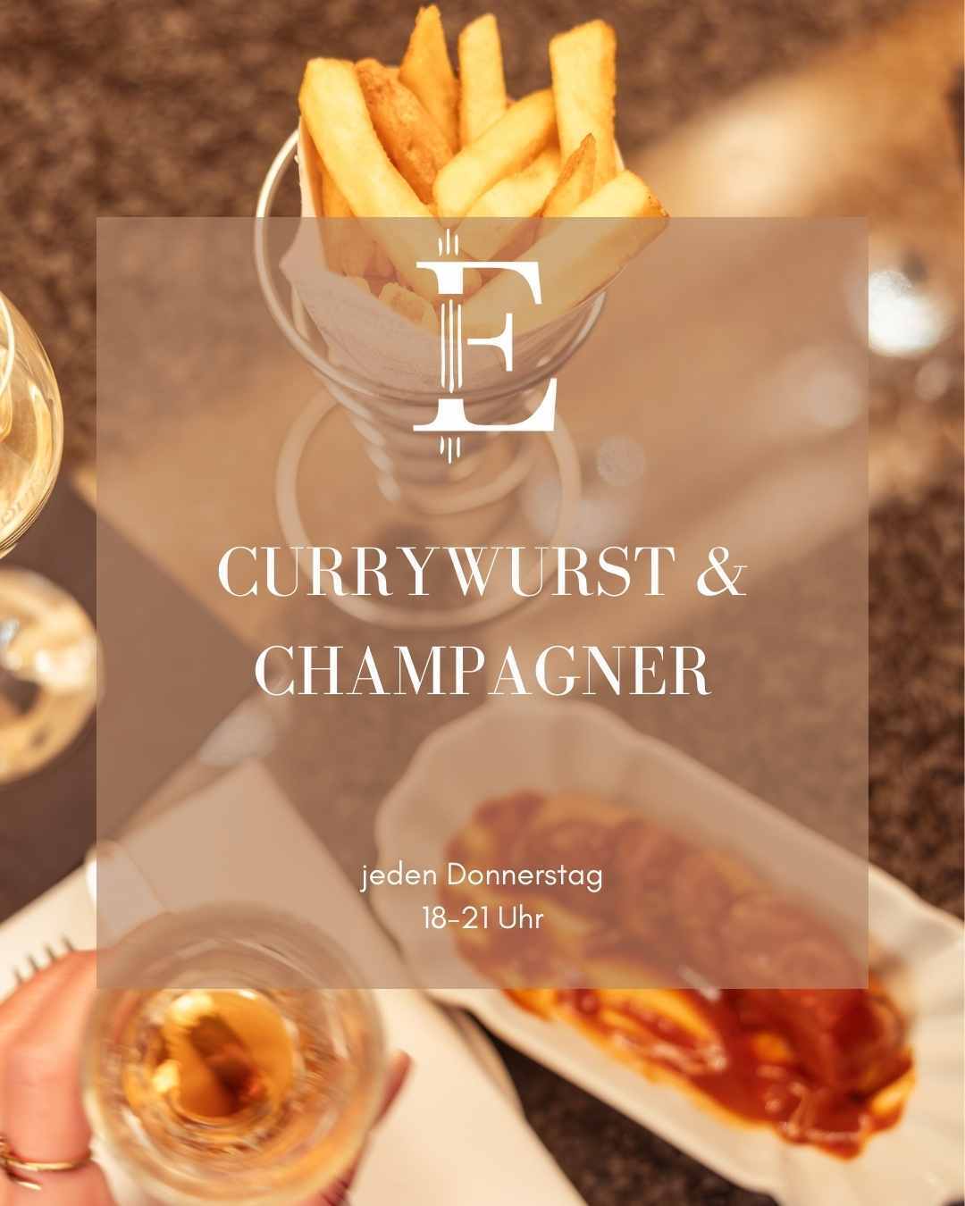 ?????????? & ?????????? – ??????????? ?? ??? ???????? ??? ??
Currywurst und Champagner – geht das zusammen? Diese Kombination überrascht und begeistert! Jeden Donnerstag lädt die Elephant Bar zu einem einzigartigen Genuss-Erlebnis in Aachen ein. Und damit liegt ihr voll im Trend!
? Jeden Donnerstag von 18:00 – 21:00 Uhr.
#Aachen #AachenCity #AixLaChapelle #Germany #NRW #VisitAachen #LieblingsstadtAC #AachenTourismus #Kaiserstadt #Aken
#AachenRestaurant #AachenFood #InstaFood #Foodie #Yummy #Delicious #FoodPorn #FoodLover #FoodStagram #FoodPhotography