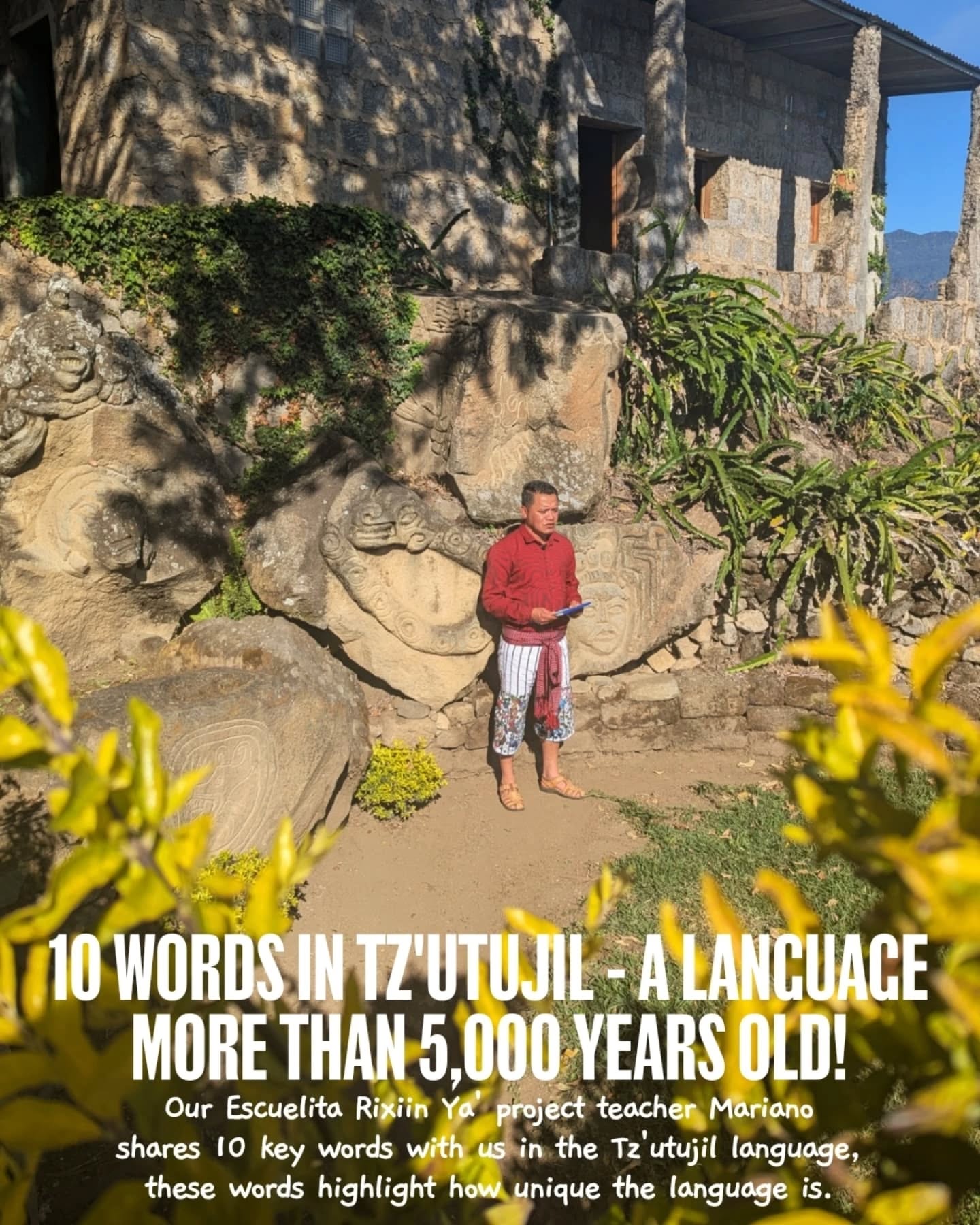 Swipe ? to see 10 random words in Tz'utujil, as shared with us by our lead teacher on the Escuelita Rixiin Ya' project, Mariano Lacán.
Tz'utujil is an ancient language, which is still spoken around Guatemala's Lake Atitlan today. However, generation by generation, less and less people learn to speak Tz'utujil, as Spanish & now English remain prevalent.
But tied up in the Tz'utujil language is a unique knowledge and viewpoint, a way of describing the landscape around Lake Atitlan that can't be matched in Spanish or English.
We don't want to see this language & culture diminish. We want to help it to thrive. For this reason, we have created the Escuelita Rixiin Ya' project, through which we provide 2 free weekly education sessions to out-of-school children in communities around Lake Atitlán.
As time goes on, we want to expand this project to ensure that we can work in every Tz'utujil speaking community in Guatemala.
#guatemala #maya #indigenous #culture #language #tzutujil #lakeatitlan #labcharity