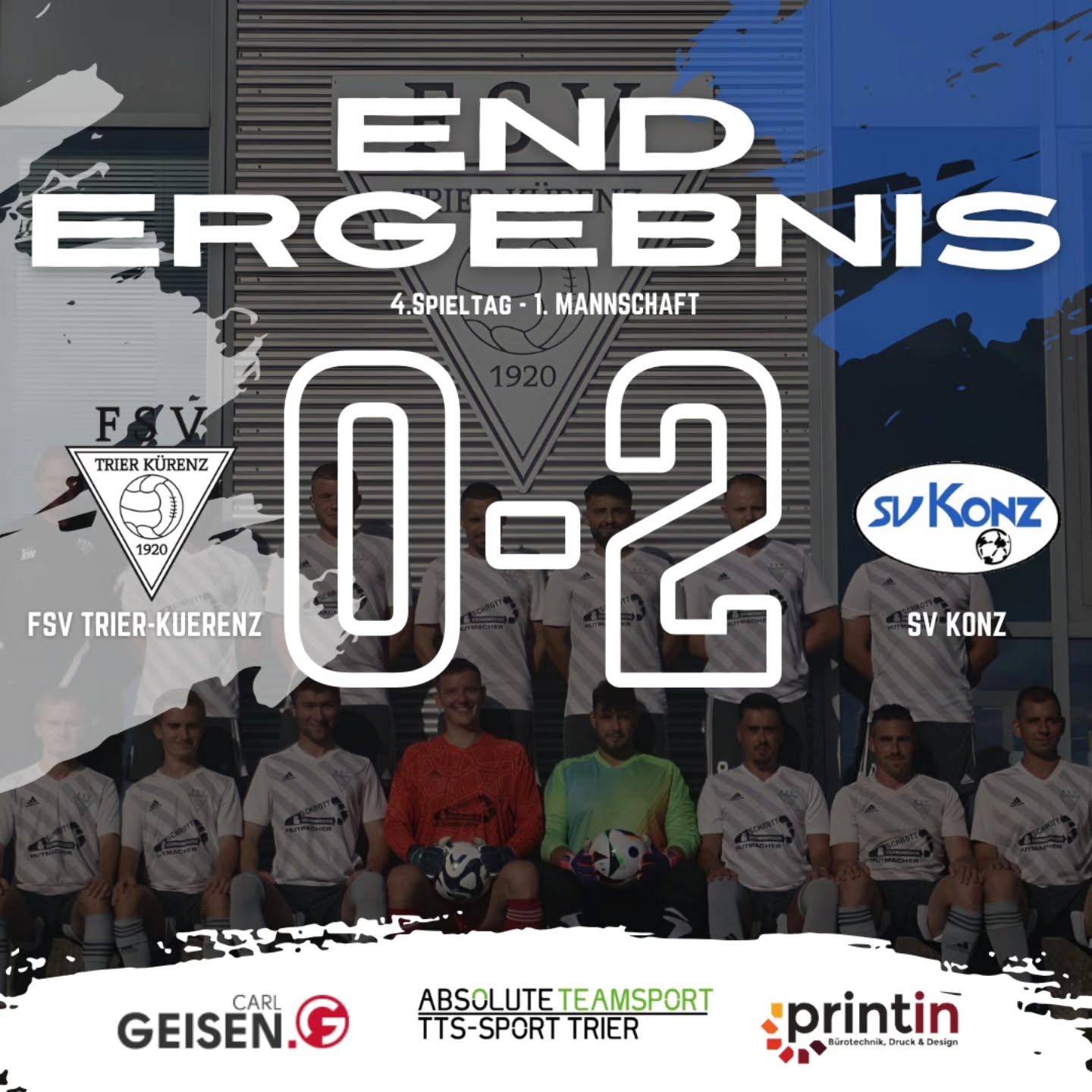 ⚪️Bittere Heimniederlage⚫️
Gestern stand das zweite Heimspiel für die Erste Mannschaft auf dem Programm. Zu Gast war der @svkonz67.
Die Gäste legten schwungvoll los, pressten früh und zeigten sich in den Zweikämpfen äußerst präsent. Unsere Erste tat sich in dieser Phase schwer, denn Konz kombinierte stark und erspielte sich mehrere gute Chancen. Erst nach rund 20 Minuten ebbte der Druck etwas ab und die Erste kam ihrerseits zu Möglichkeiten. Mehrfach tauchte man – sowohl aus dem Spiel heraus als auch nach Standards – gefährlich vor dem Tor auf, verpasste es jedoch, die Chancen in Zählbares umzumünzen. Nach etwa einer halben Stunde musste man dann das 0:1 hinnehmen: Ein Lattenschuss landete im Nachsetzen im Netz. Mit diesem knappen Rückstand ging es in die Pause.
Nach dem Wiederanpfiff änderte sich das Bild. Konz zog sich weit zurück und konzentrierte sich fast ausschließlich auf die Defensivarbeit. Die Erste übernahm die Kontrolle, bestimmte das Spielgeschehen und drängte auf den Ausgleich. Trotz guter Möglichkeiten fehlte jedoch weiterhin das letzte Quäntchen Glück im Abschluss. Kurz vor Schluss riskierte man viel, stand hoch und kassierte in der 88. Minute nach einem Fehlpass das entscheidende 0:2.
Am Ende stand eine bittere Niederlage zu Buche, die dem Spielverlauf aus Sicht der Ersten nicht gerecht wurde. Über weite Strecken war es ein Duell auf Augenhöhe, in dem die Erste jederzeit die Chance hatte, etwas Zählbares mitzunehmen. Letztlich machte die Effektivität des Gegners den Unterschied.
Jetzt heißt's Mund abwischen, weiterarbeiten – und im nächsten Spiel wieder mutig angreifen!?
_________
#fsv #trier #niederlage #bitter #augenhöhe #kreisliga #oneteam #immerweiter #nextmatch #mut