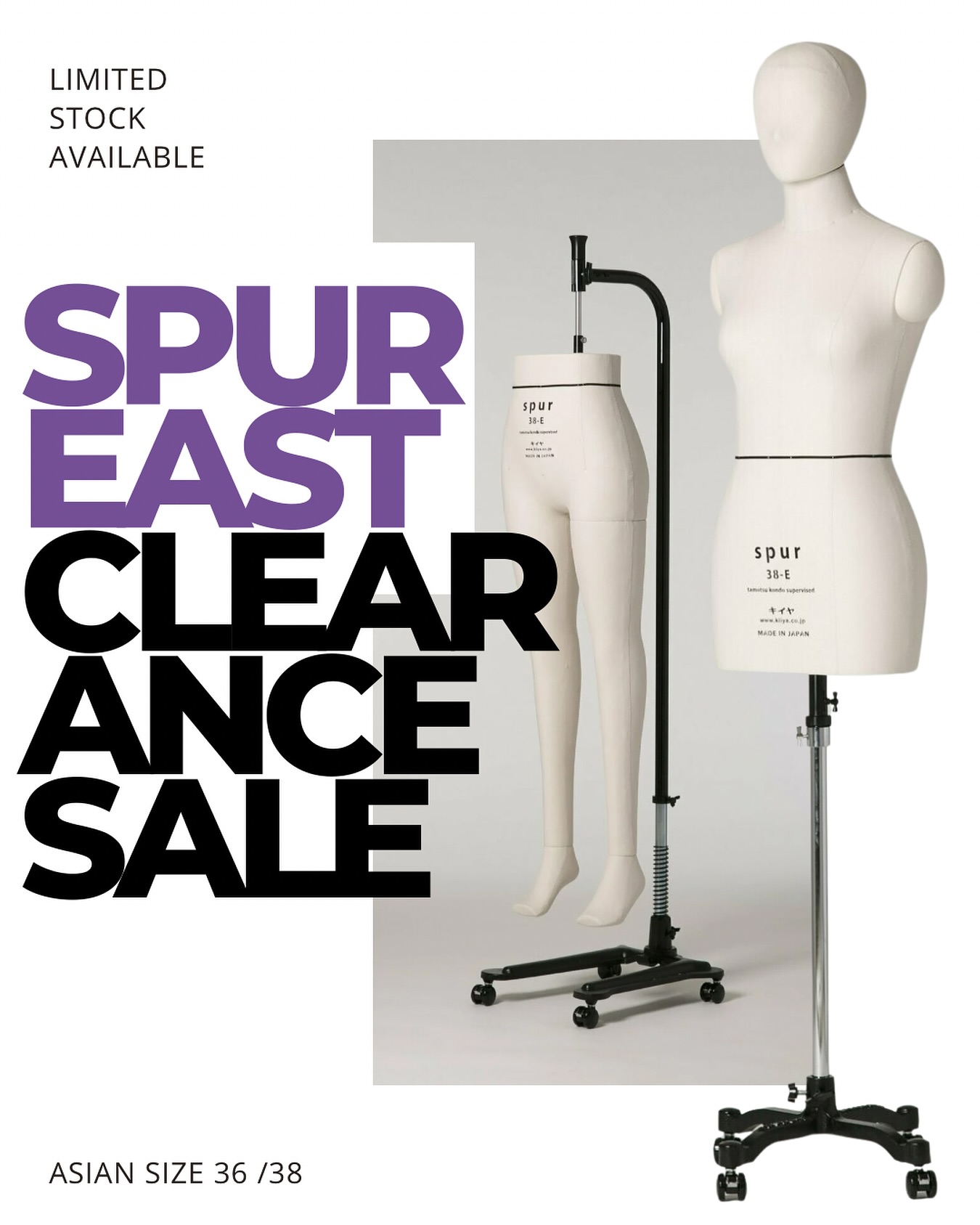 We’re saying goodbye to the Spur East series in Europe ?
Due to challenging logistics, we’ll no longer be distributing these models — which means this is your last chance to get them at 20% off.
Stock is very limited and first-come, first-served!
Spur East is an offshoot of our classic Spur series, designed with adjusted measurements for the Asian market and built with the same high-quality craftsmanship. Smooth draping, detachable features, beautiful construction. ✂️✨
Link to website in BIO
#dressform #sale #draping #craftsmanship #japanesecraft