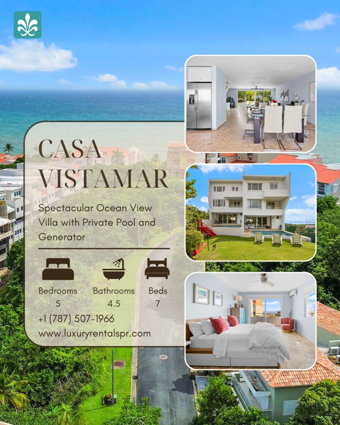 Wake up to spectacular ocean views and end the day by your private pool. ?✨
Casa Vistamar is a spacious island retreat made for unforgettable stays — perfect for families and groups looking for comfort, privacy, and that effortless Puerto Rico vibe.
Private pool, stunning views, and peace of mind with a generator — everything you need for a true escape.
Book your stay today ??
? www.luxuryrentalspr.com
? +1 (787) 507-1966
#LuxuryVillaRentals #CasaVistamar #PuertoRico #OceanViewVilla #PrivatePool PalmasDelMar LuxuryEscape