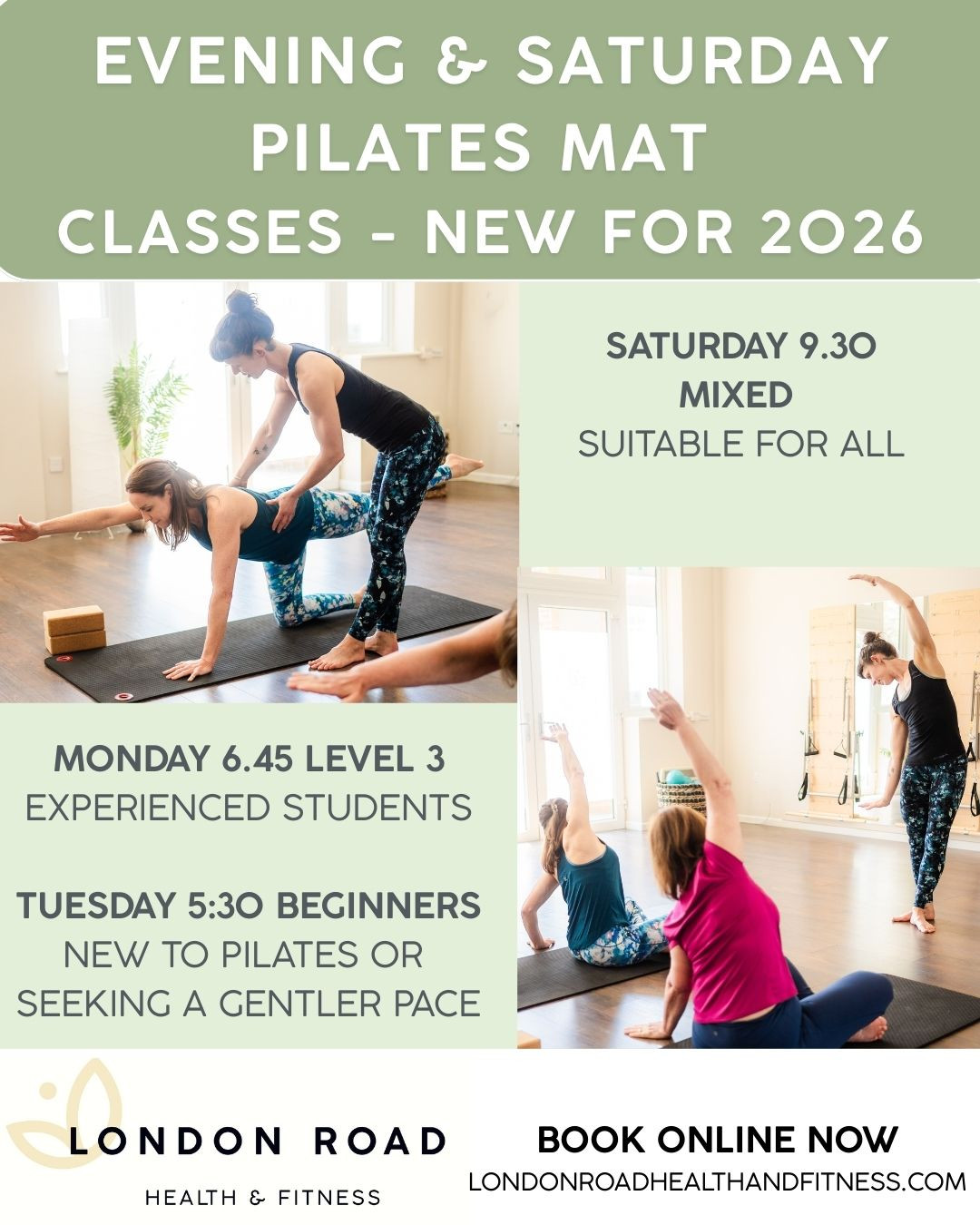 We've added even more Pilates Mat classes for 2026!
• Saturday 9:30 Mixed level – suitable for all.
• Monday 6:45: Pilates Mat Level 3.
• Tuesday 5:30: Pilates Mat Beginners – ideal for those new to Pilates, with little experience, or seeking a gentler pace or are rehabbing from injury.
All classes are open for booking now via our app or website schedule.
See the class schedule for all our mat classes. Link in BIO
All classes are open for booking now via our app or website schedule.
#pilatesstudio #pilates #matpilates #haslemere #pilatesworkout #pilatesfitness #pilatesclasses #pilatesyoga
#menspilates #wellbeinggoals #wellbeinglifestyle
#haslemerelife #surreymums #surreybusiness #surreyfitness
#liphook #bordon #hindhead #surreylife #petersfield #farnhamsurrey
#healthieryou #healthybodyandmind #surreyyoga
#reformerpilates #reformerclass #reformerpilatesworkout 