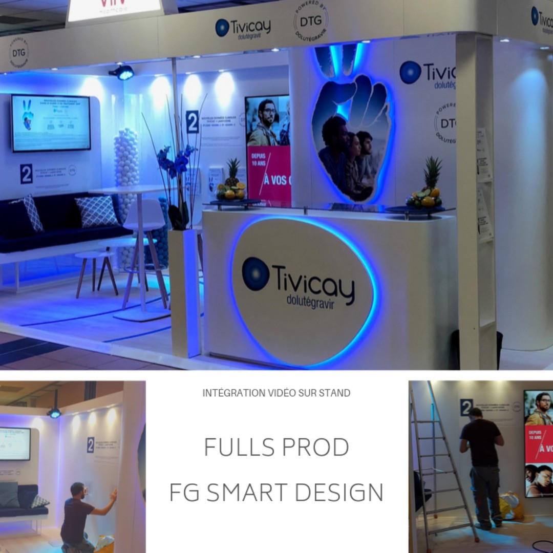Fulls Prod, c’est aussi de l’accompagnement client sur les prestations audiovisuelles intégrées au stand.
Cette semaine, avec #FgSmartDesign : écran LCD 75’, écran 46’, ipad, éclairage led…