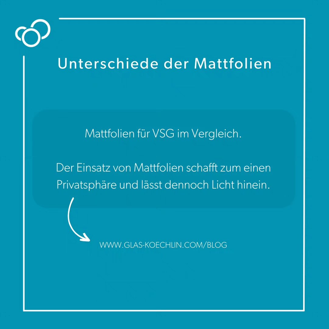 Folien für VSG gibt es nicht nur in Farbe - ? schaue Dir dazu den Post