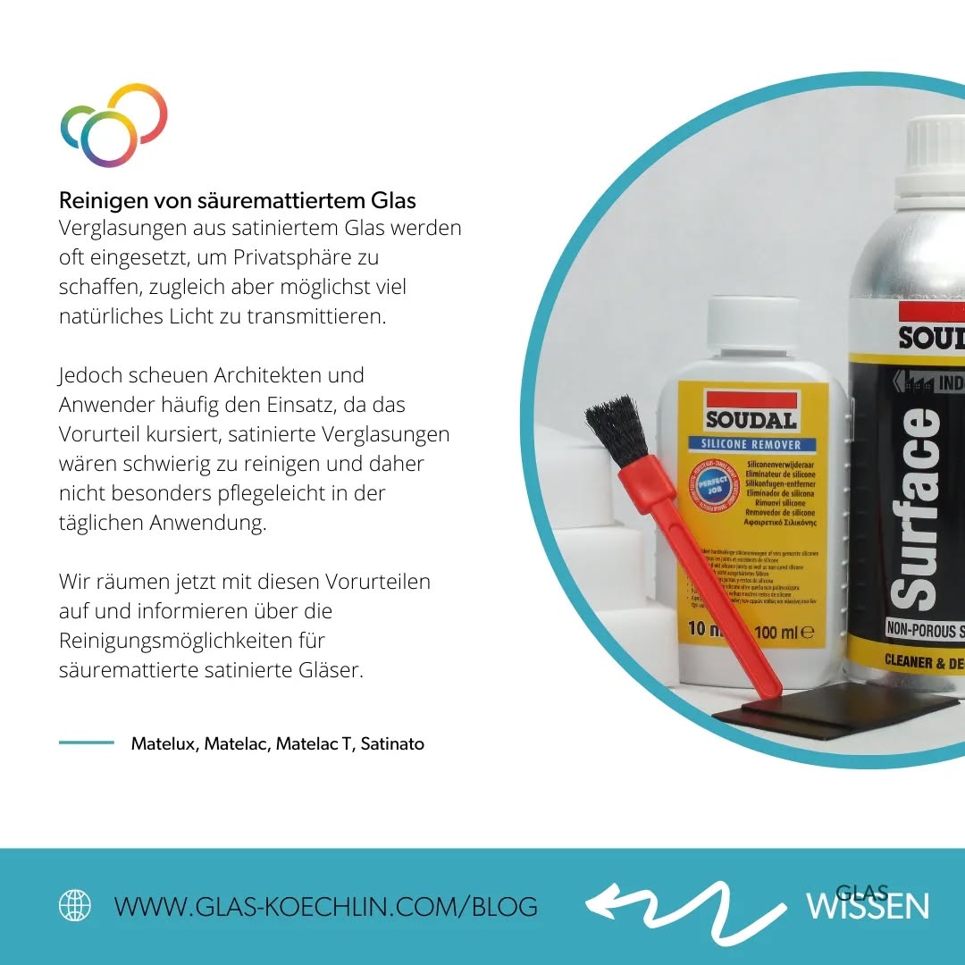 ? Verglasungen aus satiniertem Glas haben viele Vorteil.
??? Jedoch scheuen Architekten und Anwender häufig den Einsatz, da das Vorurteil kursiert, satinierte Verglasungen wären schwierig zu reinigen.
?? Wir räumen jetzt mit diesen Vorurteilen auf!
www.glas-koechlin.com/blog
#glasköchlin #glaskoechlin #matelux #matelac #matelacT #satinato #glas #glasreinigen #fixin #handwerker #handwerk #schreiner #metallbau #baugewerbe #architektur
