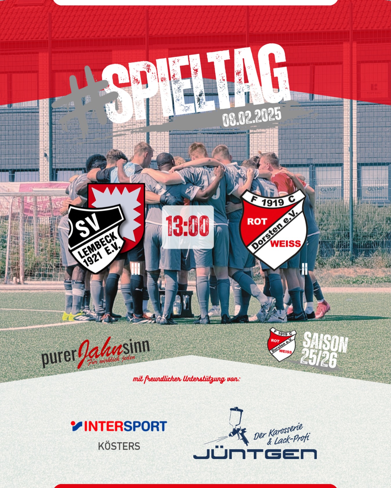 ?⚪ #thezwote startet ins Jahr 2026! ⚽?
Nach einer kurzen, aber intensiven Vorbereitung geht es für unsere zweite Mannschaft endlich wieder um Punkte! ?
? Sonntag, 08.02.2026
? SV SW Lembeck III
? Sportanlage Am Hagen
? Anstoß: 13:00 Uhr
In der Vorbereitung gab es einen Sieg und zwei Niederlagen – jetzt zählt wieder nur der Ligabetrieb.
Das Team von Trainer Christian Gebhardt will einen guten Start ins neue Fußballjahr hinlegen und direkt punkten!
Das letzte Duell am 09.11. endete 3:3-Unentschieden – Spannung ist also garantiert. ?
#rwdorsten #purerjahnsinn #matchday #auswärts