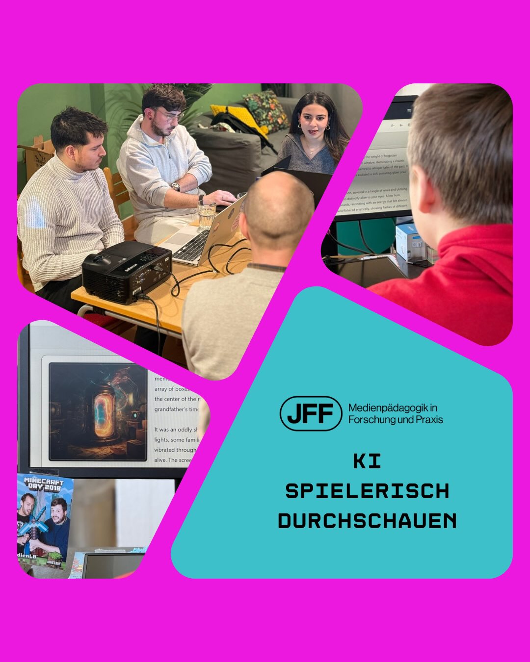🔍 KI spielerisch durchschauen
Wie kann Künstliche Intelligenz in der außerschulischen Jugendarbeit sinnvoll, kritisch und reflektiert eingesetzt werden? Mit dieser Frage ist unser neues Modellprojekt gestartet.
Beim Auftaktworkshop mit Multiplikator*innen haben wir ChatGameLab kennengelernt, gemeinsam gespielt, eigene Spielideen entwickelt und getestet. Im Fokus des Pilotprojektes stehen nicht nur kreative Einsatzmöglichkeiten, sondern auch typische Phänomene generativer KI – etwa Fehler, Halluzinationen und Fragen der pädagogischen Rahmung.
Die Erfahrungen aus dem Workshop fließen nun in die Weiterentwicklung des Tools und in eine praxisnahe Handreichung für pädagogische Fachkräfte ein – Open Source & als OER.
Mehr dazu bald. 👀
#KünstlicheIntelligenz #Jugendarbeit #Medienpädagogik #KIKompetenz #JFF #AußerschulischeBildung #OpenSource #OER #ChatGameLab