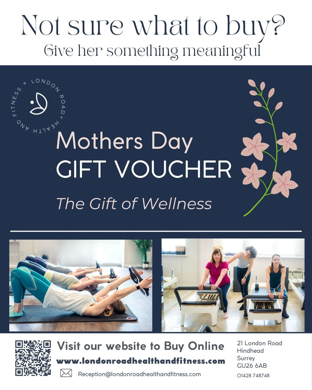 Mother’s Day is approaching… and if you’re not quite sure what to buy ?
Looking for something a little different this year?
Instead of flowers that fade or chocolates that disappear, why not give something that truly lasts.
At our studio in Hindhead, we offer classes perfect for all ages of mums.
✨ Reformer Pilates
✨ Mat Pilates
✨ Buff Bones (for bone strength and confidence)
Small groups. Expert guidance. A welcoming local space.
Our gift vouchers can be purchased online from our website, for any value, you can even schedule so its received on Mothers Day, making it simple to give the gift of wellness this Mother’s Day.
Because feeling healthier and stronger is something every mum deserves ?
#Hindhead
#Haslemere
#HaslemereLife
#Liphook
#Farnham
#SurreyHills
#SurreyMums
#SupportLocalSurrey
#MothersDayUK
#MothersDayGiftIdeas
#GiftForMum
#BoutiquePilates