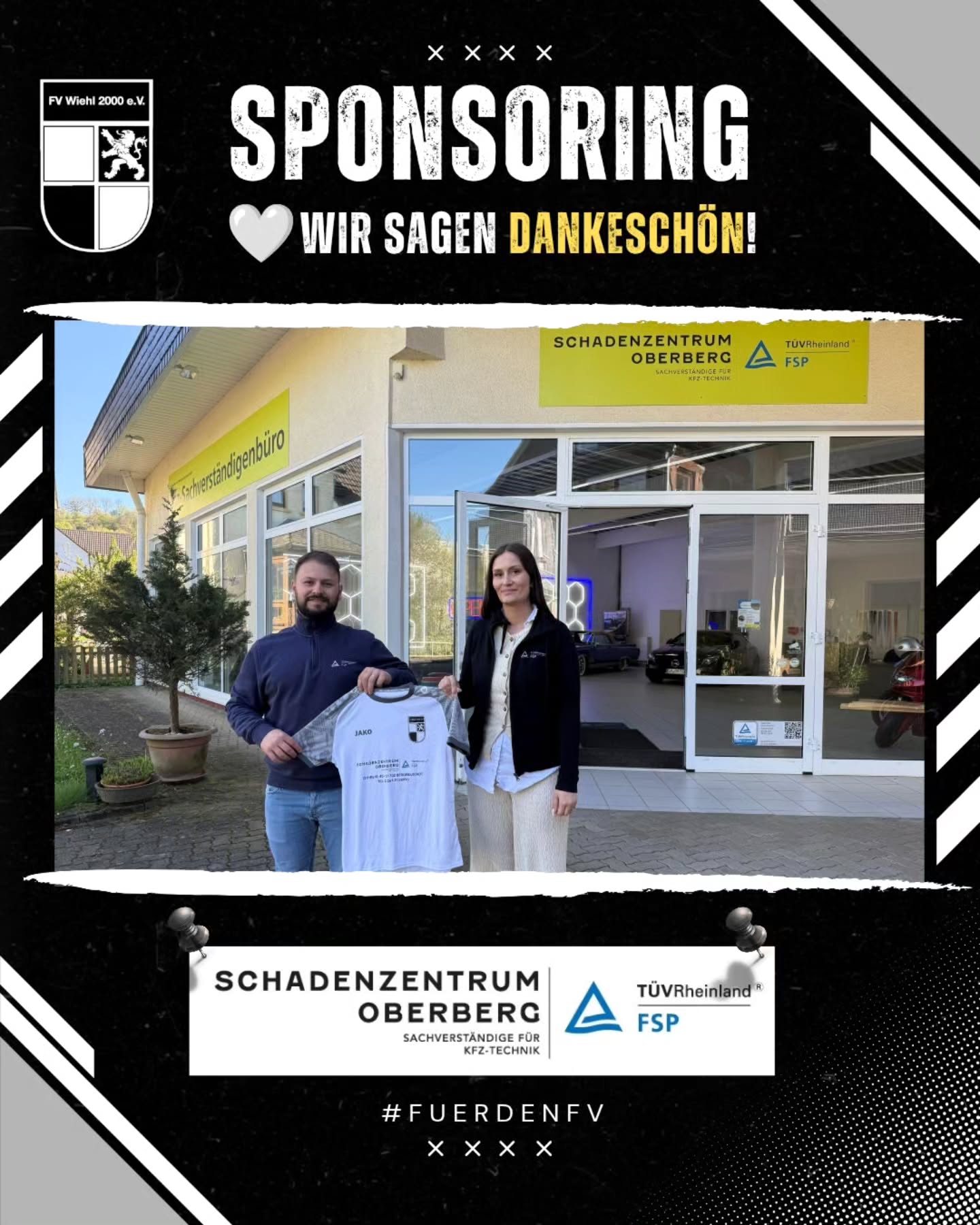 ?? Sponsoring im FV Wiehl
Unsere U15-Junioren bedanken sich recht herzlich beim Schadenzentrum Oberberg aus Bergneustadt für das Sponsoring von JAKO-Trikotsatzes. ??
? @schadenzentrum_oberberg
? @jako_ag
Du möchtest auch unsere Teams unterstützen? Sprich uns gerne an. ?
? sponsoring@fvwiehl.de
#fuerdenfv #mitdemloewenaufderbrust #weilwirdichlieben