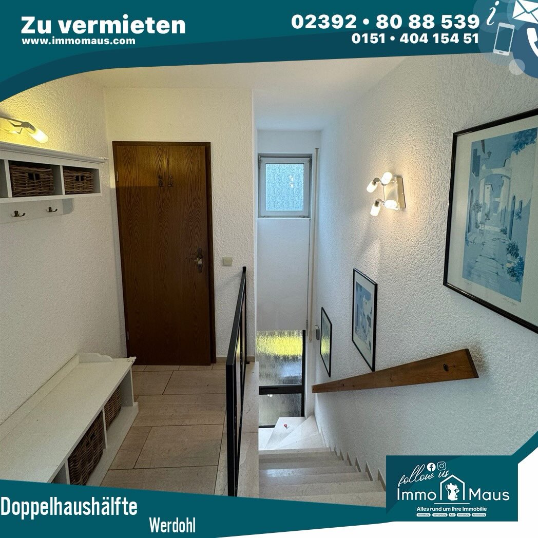 🏡 110 m² Mietwohnung im Stil einer Doppelhaushälfte mit Terrasse & Garten zu vermieten 🌳☀️
✨ Neue Chance in Werdohl-Königsburg! ✨
Diese attraktive Immobilie wurde bereits durch uns erfolgreich verkauft ✅
Der neue Eigentümer möchte die Immobilie nun als Kapitalanlage vermieten und sucht zuverlässige Mieter! 😊
🔑 Ihre Highlights auf einen Blick:
📍 Werdohl-Königsburg
📐 ca. 110 m² Wohnfläche auf zwei Ebenen
🛏️ 3 Schlafzimmer
🛋️ 4 Zimmer
☀️ Terrasse
🌳 Garten
🚻 Gäste-WC
📦 Kellerraum
🍽️ Einbauküche inklusive
🪑 Möbel inklusive
💰 Kaltmiete: 950 € / Monat
💰 Nebenkosten: 250 € / Monat
🏠 Die Wohnung überzeugt durch ihren besonderen Charakter im Stil einer Doppelhaushälfte und bietet viel Platz für kleine Familien, Paare oder alle, die großzügiges Wohnen mit Garten genießen möchten.
📩 Interesse geweckt? Dann melden Sie sich gerne bei uns für weitere Informationen oder einen Besichtigungstermin!
🐭🔑 Ihr Immo Maus Team
#Werdohl #Königsburg #WohnungZuVermieten #mietwohnung