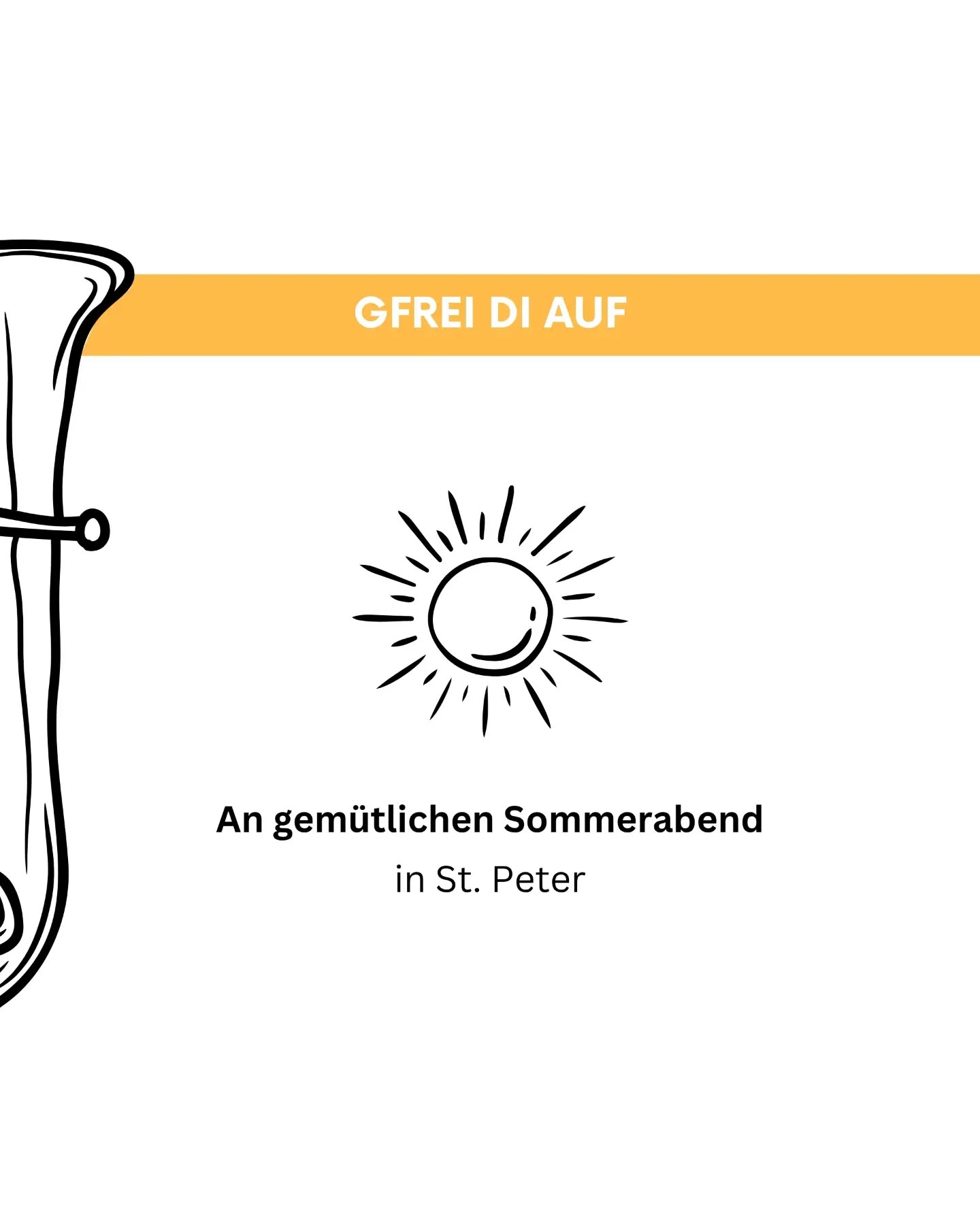 Herzliche Einladung zu unserem Dämmerschoppen am 15. August beim Haus der Kultur! Wir freuen uns auf dich 🤝🏻🙂↕️
